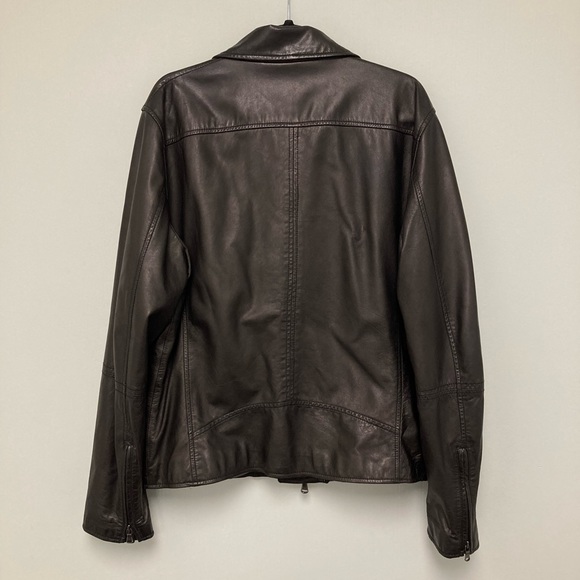 John Varvatos Asymmetrical Leather biker Jacket. Size large - Picture 7 of 9